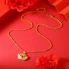 Meier Necklace: european and american chic embossed copper necklace, creative minimalist gold necklace