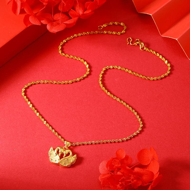 Meier Necklace: european and american chic embossed copper necklace, creative minimalist gold necklace