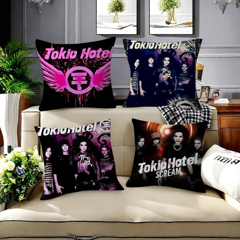 Metall Rockband Kissenbezug Cartoon Geschenk Kissenbezug Schlafzimmer Zuhause Sofa Stuhl Sitz Dekor Kissenbezug Tokio Hotel