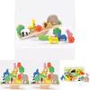 Wooden Forest Animal Balance Board With Stacking Blocks For Babies And Toddlers