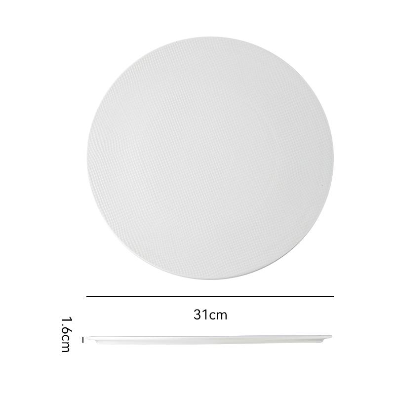 Pure White Ceramic Dining Plate Soup Plate Sushi Plates Pasta Dish Steak Plates Dessert Bowl Sting Disc Dim Sum Dish Fruit Bowl