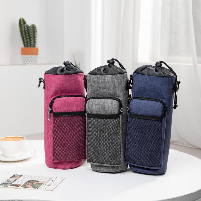 Multifunctional kettle bottle cover Outdoor mountain climbing sports shoulder strap Thermal insulation kettle Mobile phone dual-purpose messenger bag