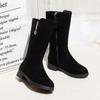 Bottes hautes pour femmes Bottes longues pour femmes Plates Hiver Nouveautés Tendance Travail Confortables et élégantes en Offre Chic