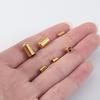 20pcs Stainless Steel End Caps Bracelet Necklace Fastener Round Caps Leather Cord Crimp Caps Accessories for Jewelry Making DIY