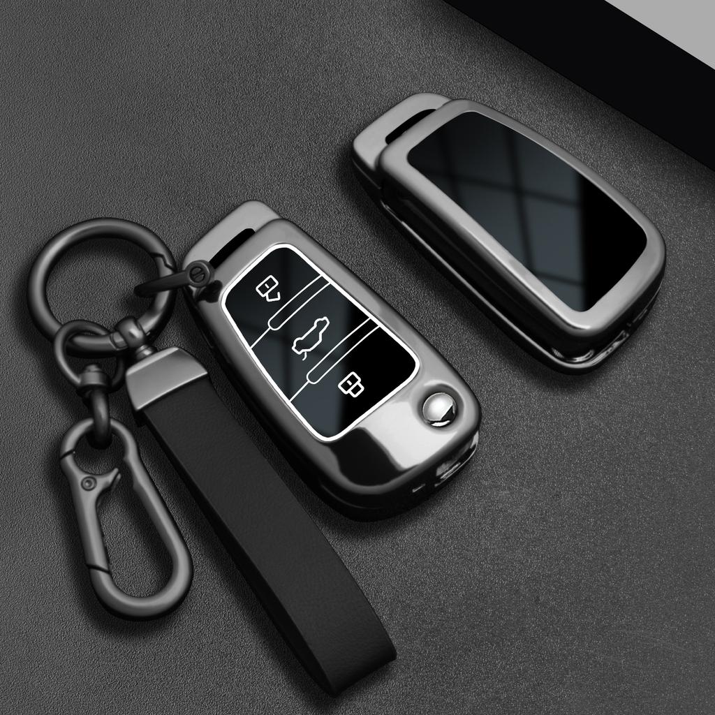 For Q8 RSQ8 A6 C8 S6 RS6 A7 S7 RS7 A3 8Y A8 D5 4N RS E-tron GT Q4 Q7 4M Alloy Car Key Case Cover Shell Fob