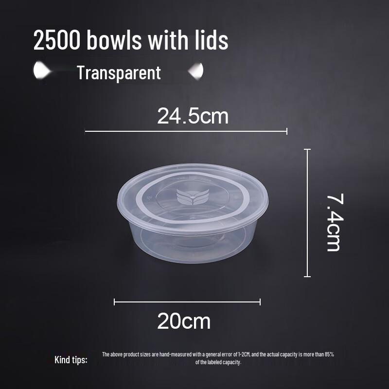 YuYong Disposable Round Plastic Meal Boxes with Lids