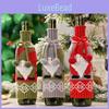Creative Knitted Christmas Wine Bottle Cover Featuring Adorable Rudolph Design For Festive Table Decor
