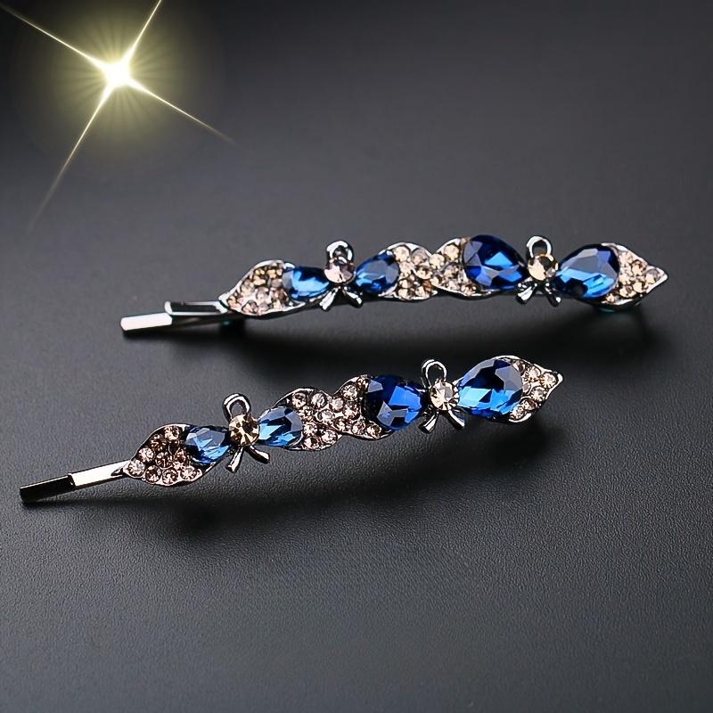 

Stylish Minimalist Single Prong Crystal Frog Clip Elegant Side Hairpin Rhinestone Headpiece Women s Hairstyle Accessory for Festivals, Weddings, Parti