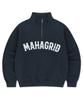 MAHAGRID Arch Logo Applique Half Zip-Up Sweatshirt Navy(Mg2Fsmm444A)
