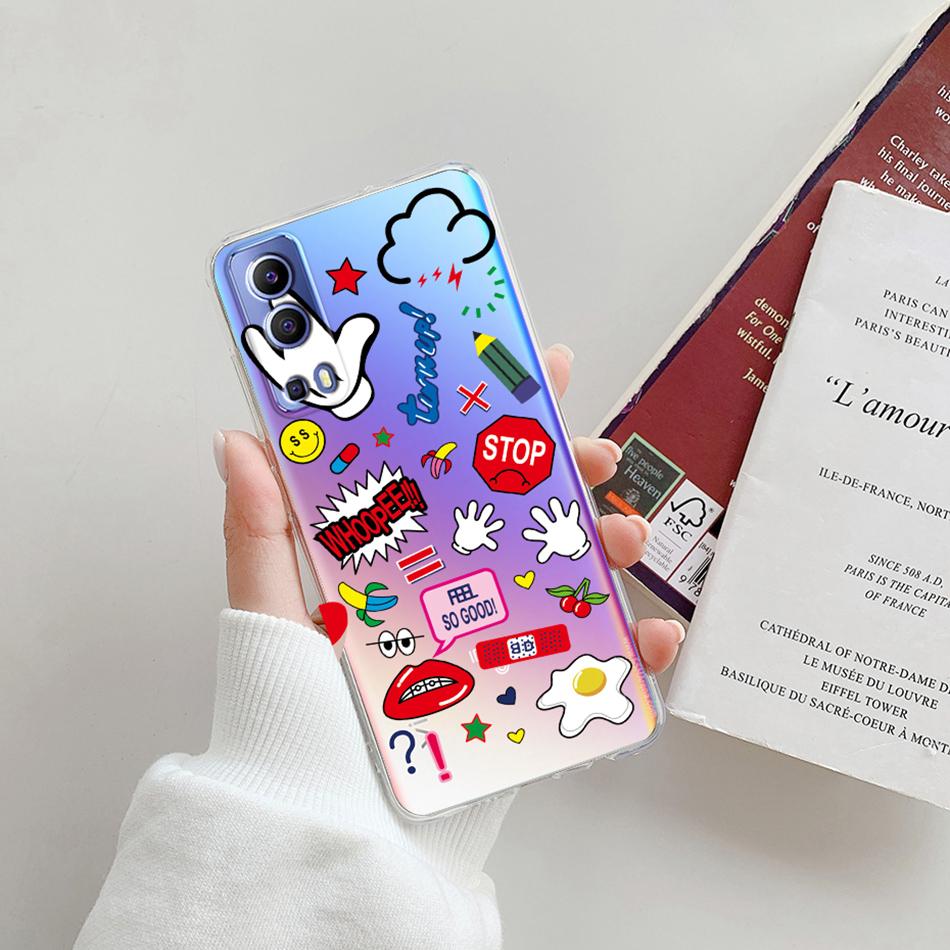 For Vivo Y72 5G Case V2041 Silicone Soft Transparent TPU Phone Cover For Vivo Y52 vivoY72 Y 72 52 5G Case Funda Protective Coque