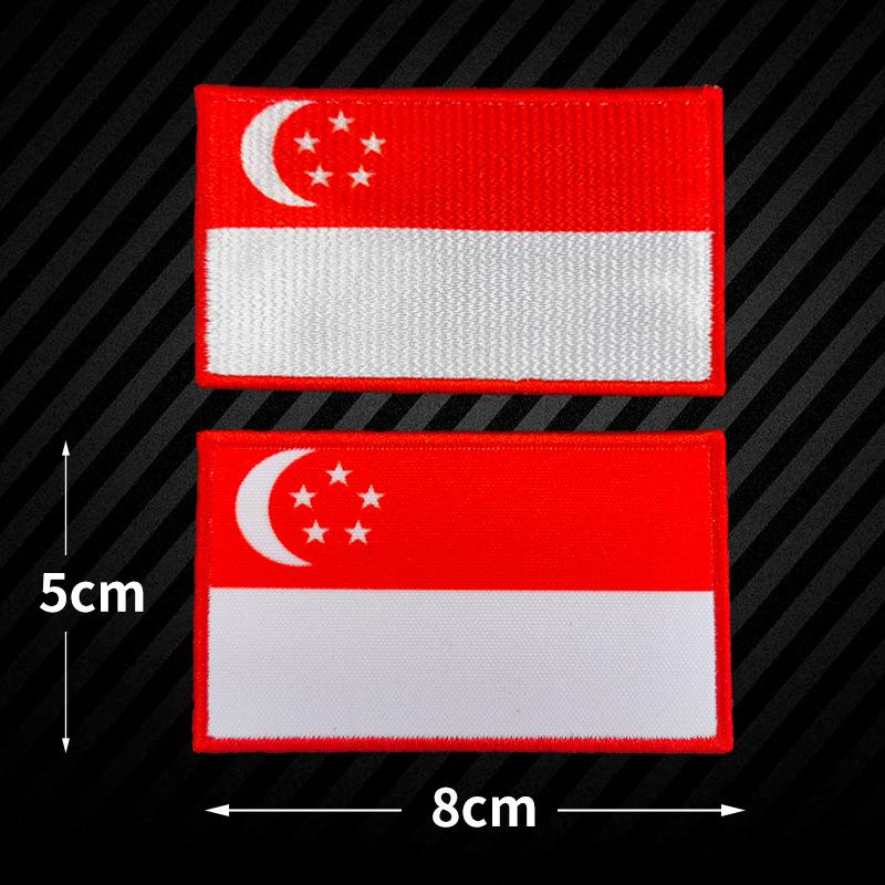 5 Stück Weltflagge Stickerei Stoffaufkleber Armband Klettverschluss DIY Aufnäher Stickerei Stoffaufkleber