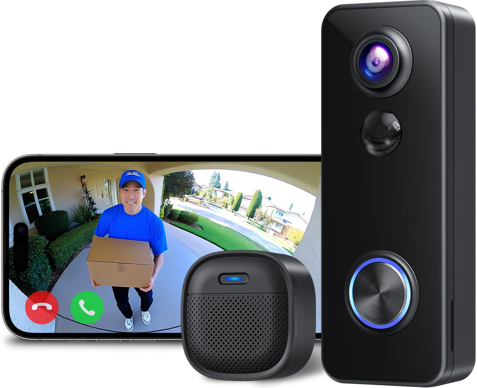 

Беспроводной видеодомофон XTU 2K, не требующий установки, для смартфона, чтобы видеть посетителей из любой точки дома, удаленный доступ для семьи, IP66, поддержка японского языка, интерком,