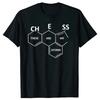 Novelty Male Chess Board Player Chemistry Atoms T Shirt Men Short Sleeve Cotton T-shirt Designer Game Tee Tops Slim Fit Clothing