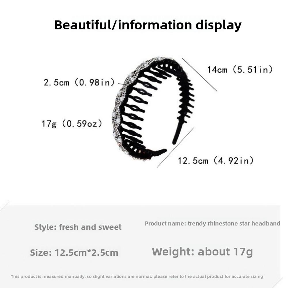 Wave Comb Wave Headbands U Shape Plush Teethed Hairband Fashion Headwear  Daily Use