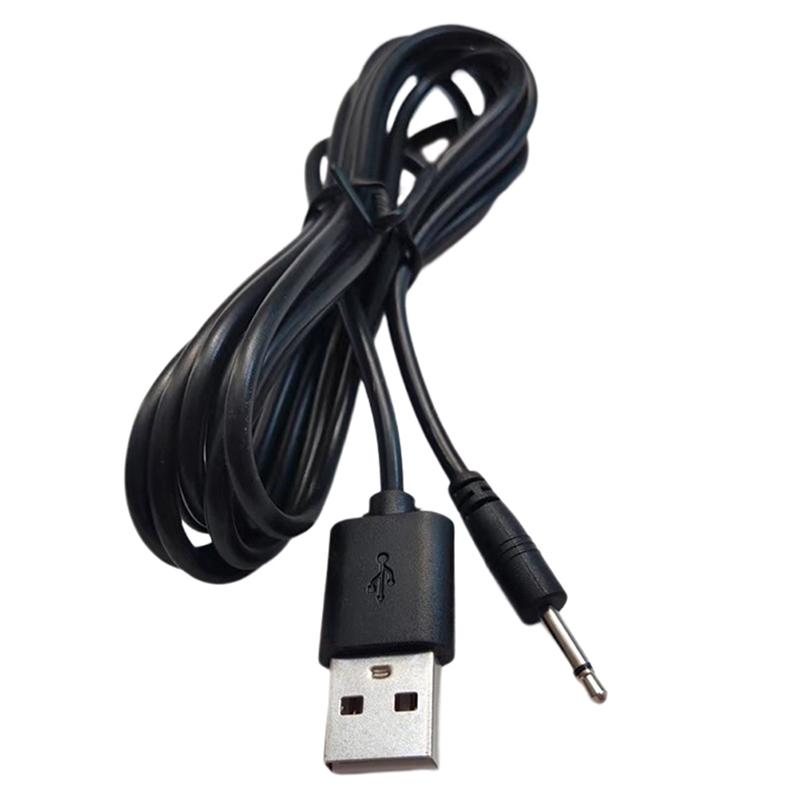 USB a AUDIO DC 2,5 mm Per Massaggiatore a Bacchetta Ricaricabile(Nero 24AWG) Cavo Caricabatterie Magnetico per Smartwatch 7.62mm