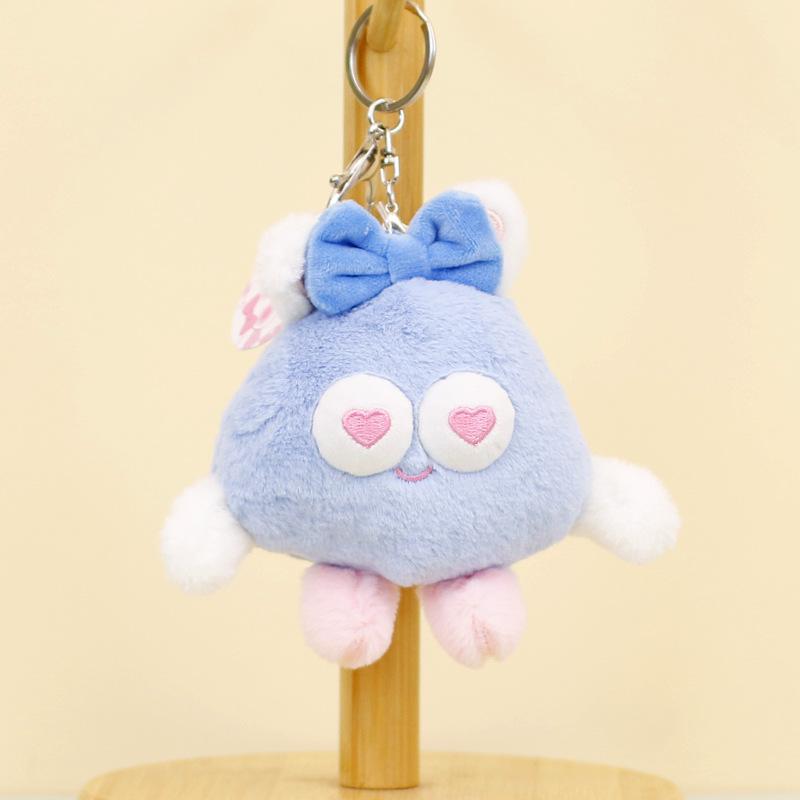 

Rabbit Plush Bigeyed Key Ring 10cm Cute And Fragrant Short Plush Stuffed Animal Doll Light Blue Rabbit
