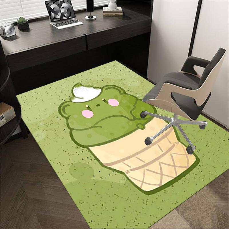 

1PC Ice cream Frog Extra Large Non-Slip Floor carpet, Office, family, bedroom, Studio - Large Area Rug Indoor Rugs, Vibrant Colors-W285 60cm by 90cm