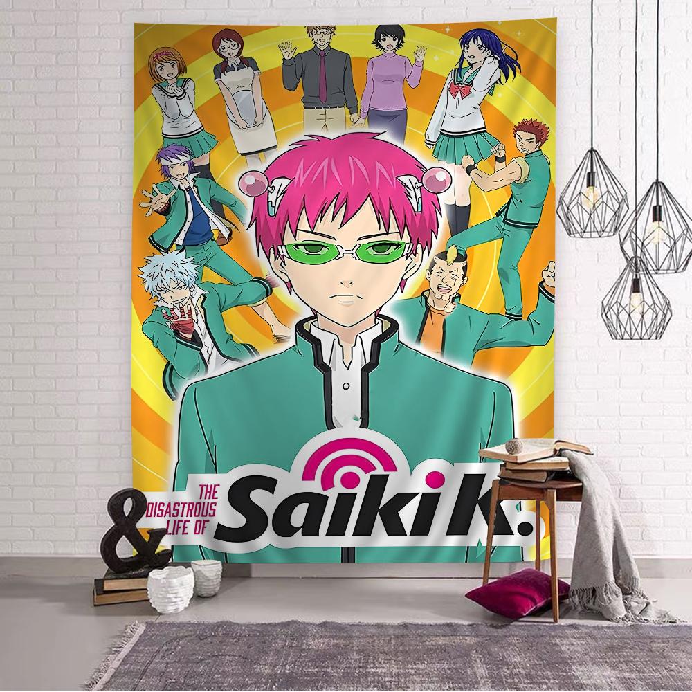 Saiki K Cartoon Tapestry Art Science Fiction Room Home Decor Art Home Decor
