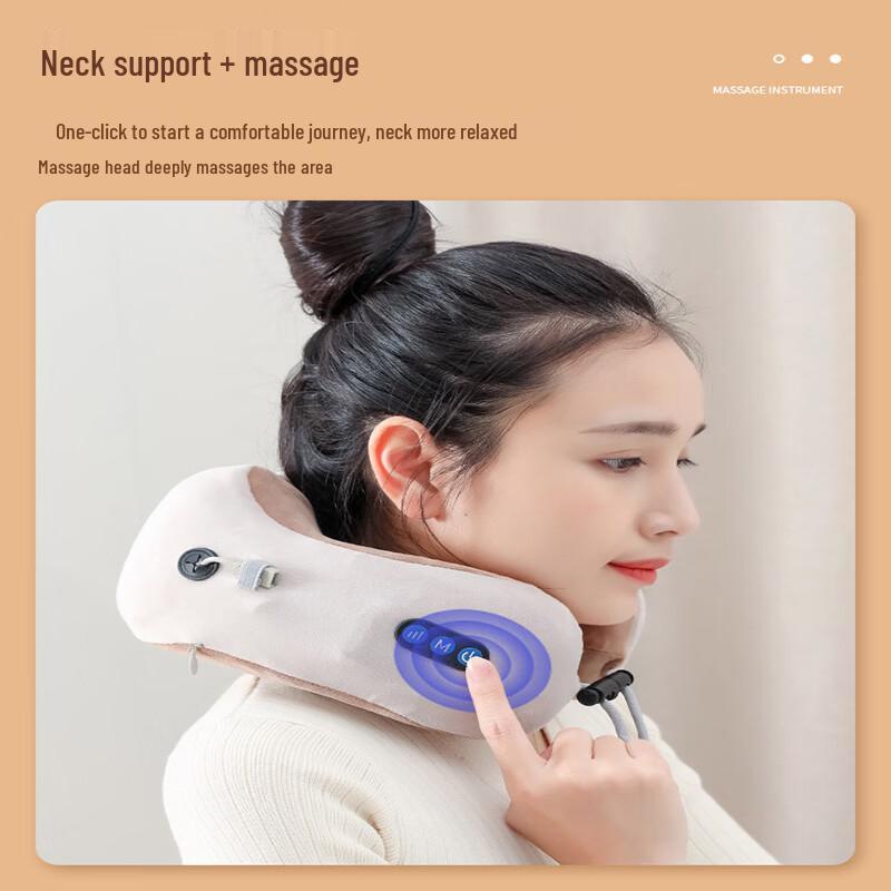 Yinglun Classic U-Shaped Neck Massage Pillow CN Plug (adapter Included)