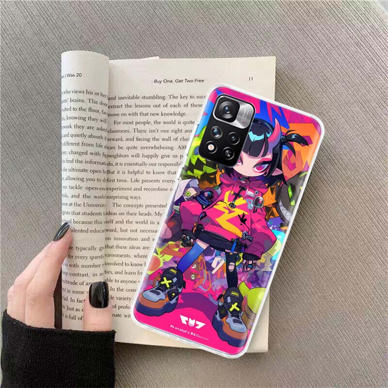 Graffiti Art Colorful Princess Girl Phone Case For Redmi Note 13 12 Pro Plus 14 15 Pro 5G 11 11T 11E 11S 10 Pro 10S 9 9S Cover C