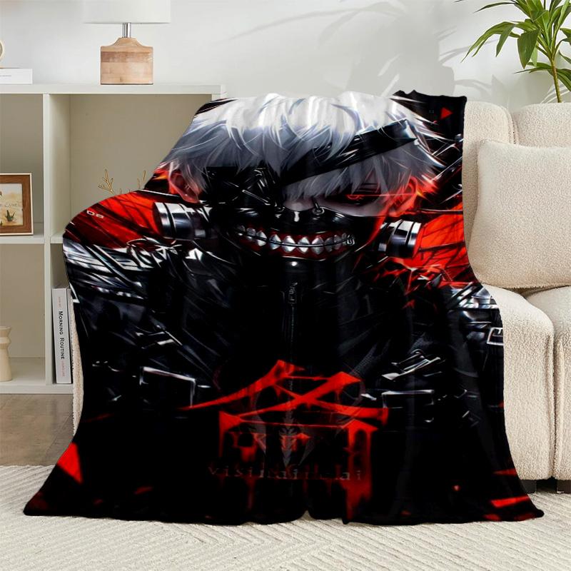 1PC Tokyo Anime Artwork Flannel Blanket Gift, Suitable for Both Men And Women, Soft Ideal for Beds And Sofa, Birthday Or Christmas Gift