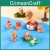 Adorable Capybara Figurine Resin Blind Box Desktop Decor Cartoon Style