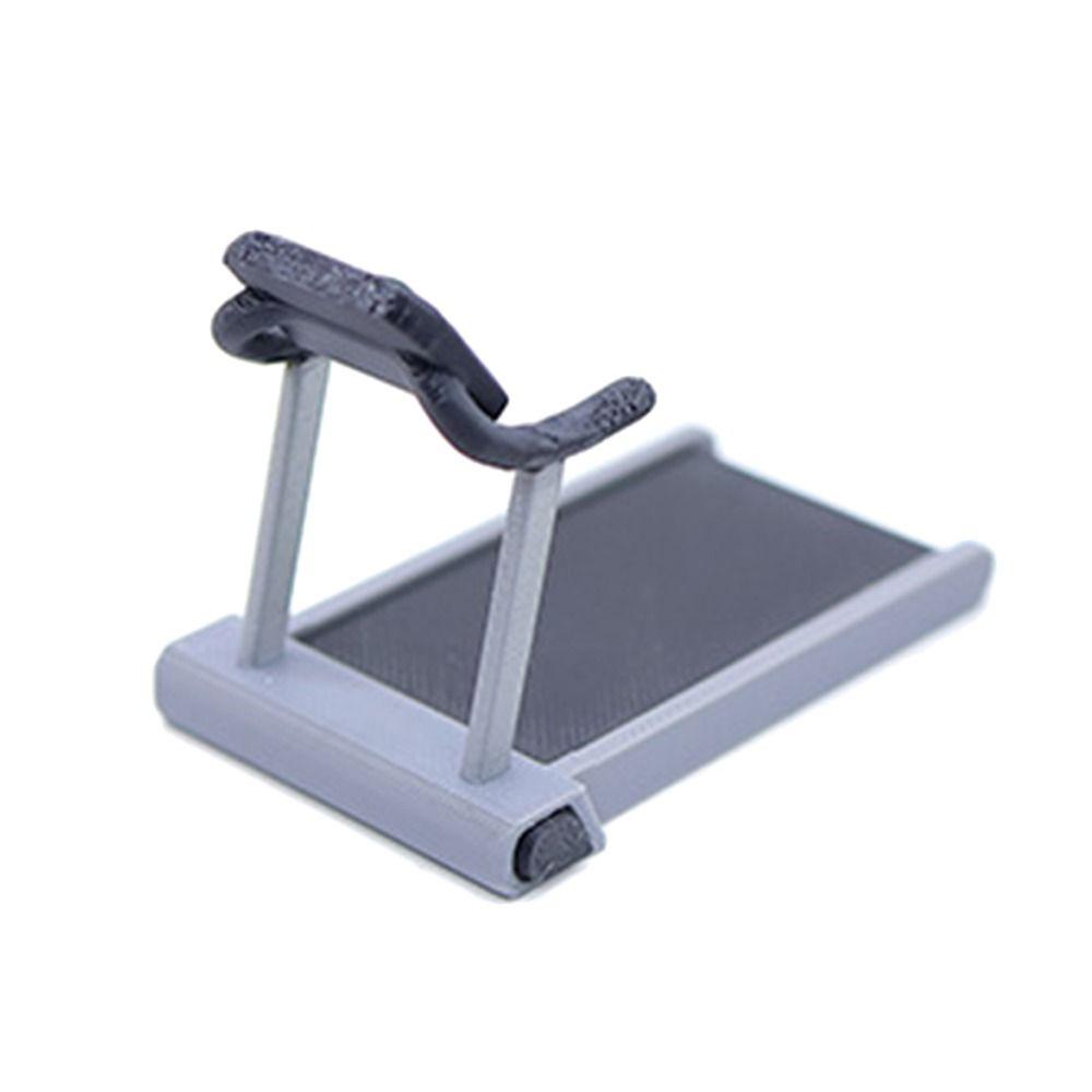 Grey Dollhouse Fitness Equipment 1/12 Scene Model Creative Doll House Treadmill  Toy