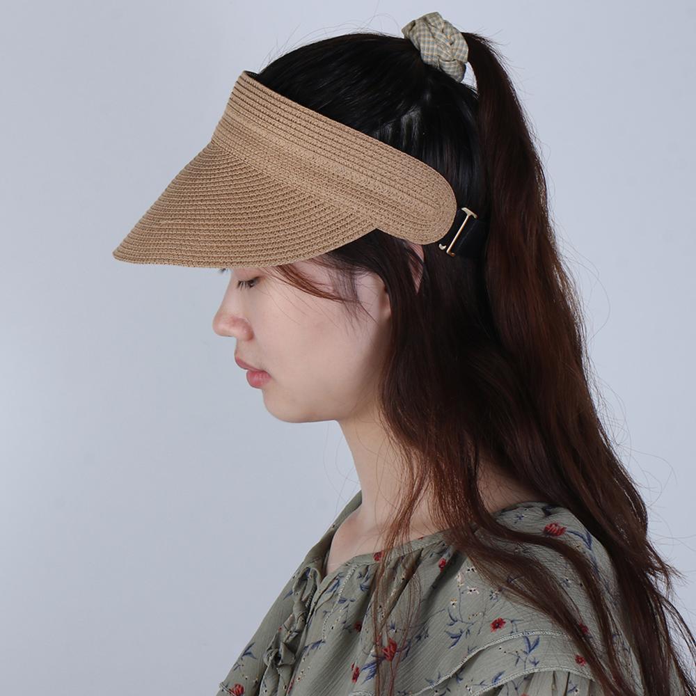 Fashion Adjustable Beach Sun Visor Hat Straw Foldable Cap UV Protective Womens Wide Brim Hat