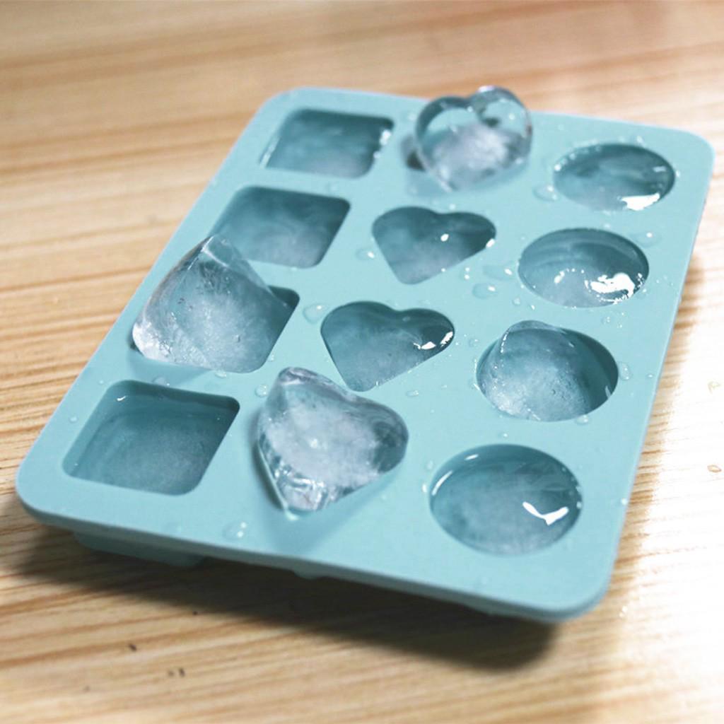 Three In One Ice Tray  Reusable Food-Grade Silicone Square Ice  Maker 