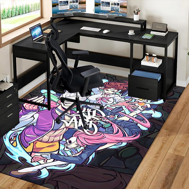 1pc Anime Cartoon Design Office Chair Mat - Hop-Aro Character Series, Non-Slip Carpet for Home Decor, Suitable for All Seasons, Perfect Gift for Anime