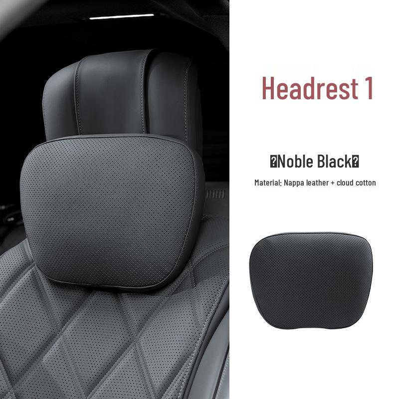 Premium Maybach S-Class Headrest & Breathable Lumbar Support Cushion