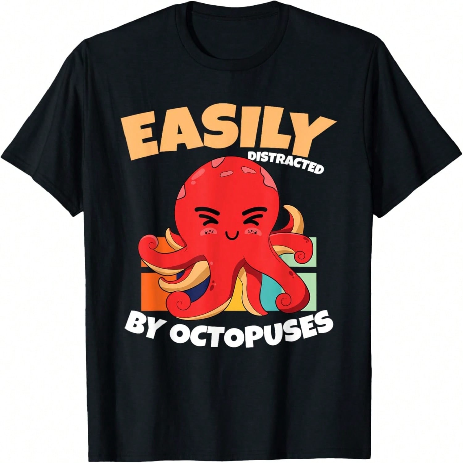 Octopus Cephalopod Mollusk Easily Distracted By Octopuses T-Shirt S разноцветный