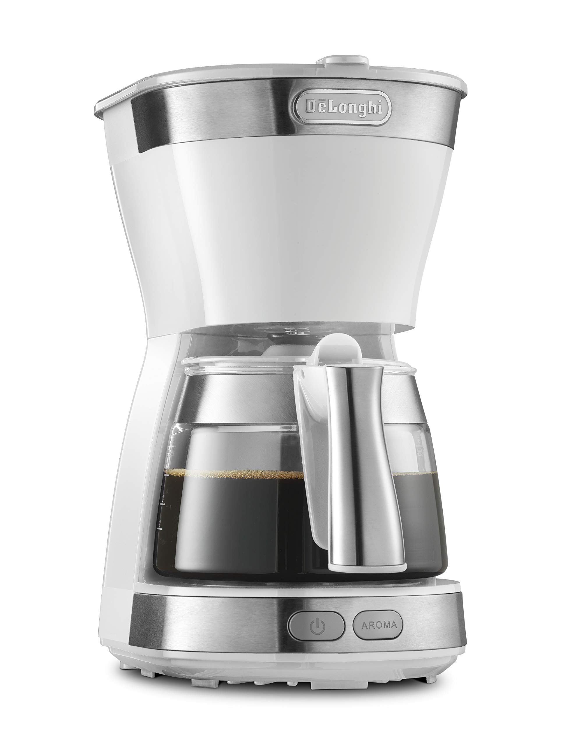 

DeLonghi Drip Coffee Maker Active Regular Coffee for 5 Cups Paperless Filter 3 Year Warranty with Family Registration De Longhi ICM12011J-W [Правда