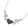 Devil Wing Heart Necklace Retro Hip Hop Style Pendant for Birthdays Anniversary Christmas Gothic Cosplay Punk Costume