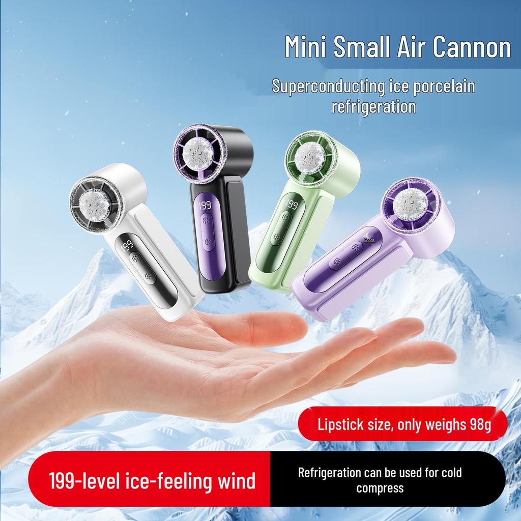 2026 Summer Mini Turbo Cooling Handheld Fan - Portable Outdoor Small Ice Pack Fan