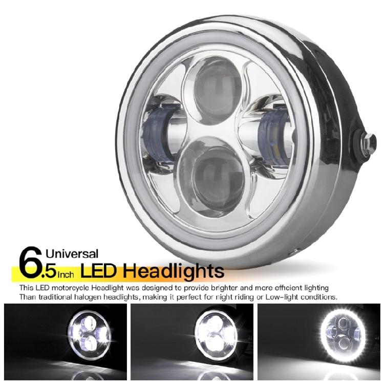 6,5" Motorrad LED Runder Scheinwerfer Fern-/Abblendlicht Zusatzscheinwerfer Lampe