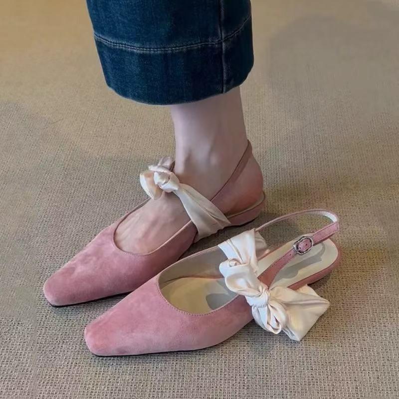 Fashion Fashion Lace Up Women's Flats Sandals Elegant Bow Shoes 2025 New Trend Summer Designer Shallow Buckle Slides Dress Mujer Zapatos