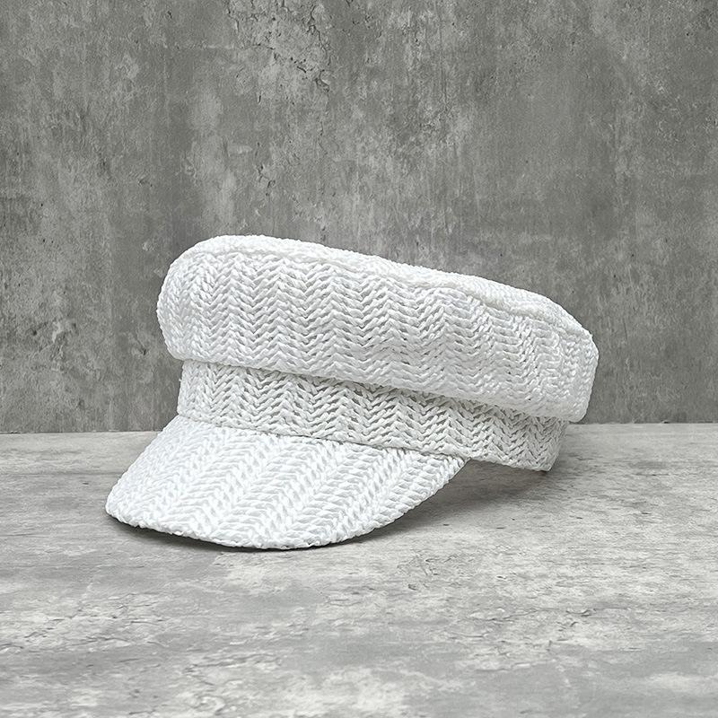Charm Clothings Men's Light Spring And Summer British Straw Hat Versatile Sunscreen Cap Sun Hat And Wo's Summer Luxury Newsboy Hat 60Cm