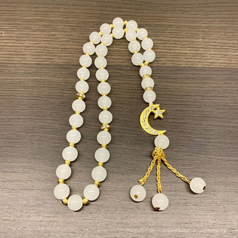 Glass Bead Bracelets Cross Pendants Rosary Bracelets Christian Hand Chain Jewelry for Baptisms Christening Prayer Gift
