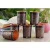 Design Glass – 275 ML, Ayurvedic Copper Drinkware for Daily Use, Elegant Handcrafted Water Glass for Home, Office, and Gifting, Set of 6