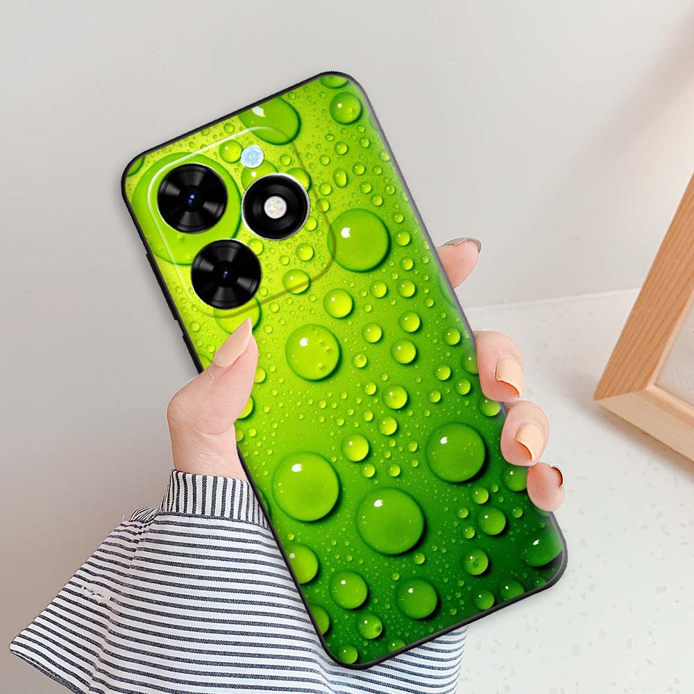 For Tecno Spark GO 2024 Case For Spark GO 2023 Cover Black Edge Soft Silicone Phone Cases For Spark GO 2022 Shell Bumper Funda