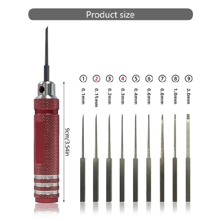 Modelarskie rysiki z ostrzem do rzeźbienia w żywicy, narzędzie do cięcia hobby, dłuta 9 wymiennych ostrzy