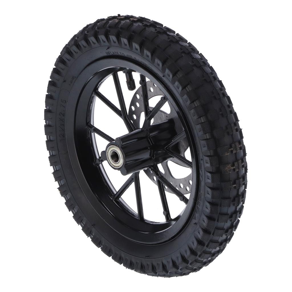 Rubber Front Wheel Tire 12.5x2.75in Disc Brake Sprocket Bolts for 47cc 49cc 2 Stroke Mini Dirt Bike
