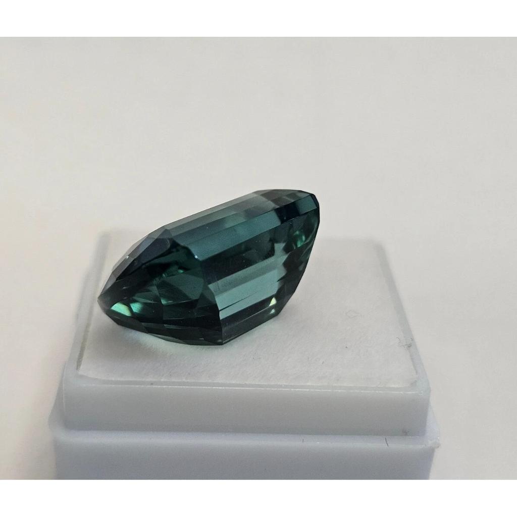 Tourmaline Teal Blue Natural 16-17 Ct Cushion Cut Fabulous Certified Gemstone