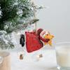 2pcs Hand-painted Santa Claus Ornament Creative Christmas Figurine Pendant  Gift