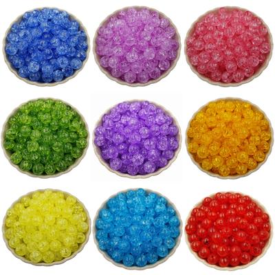 Exquisit Crackle-Halsketten-Armband-Anhänger, 20 Stück, 8 mm, Großhandel, DIY-Schmuckzubehör, lose Perlen, Acryl-Abstandsperlen, manuelles Zubehör