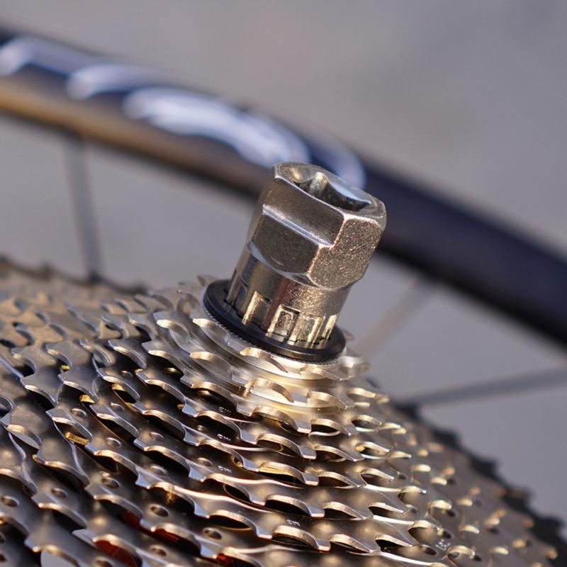 Narzędzie do usuwania i montażu pierścienia blokującego kasety rowerowej Stalowe klucze do usuwania kaset Klucze nasadowe do naprawy kół zamachowych