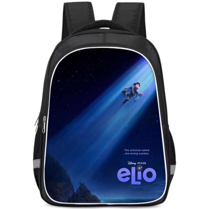 

Elio Dual Layer 16in Backpack Geometric Print Oxford Fabric School Bag For Students Kids Daily Use Style 4,33*28*16cm