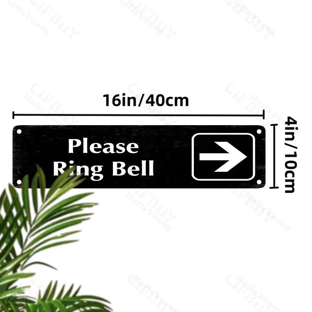 Please Ring Bell Decorative Sign Plaque. Multipurpose for Home Wall Decor, Dust & Water Resistant, with Vintage Style Metal