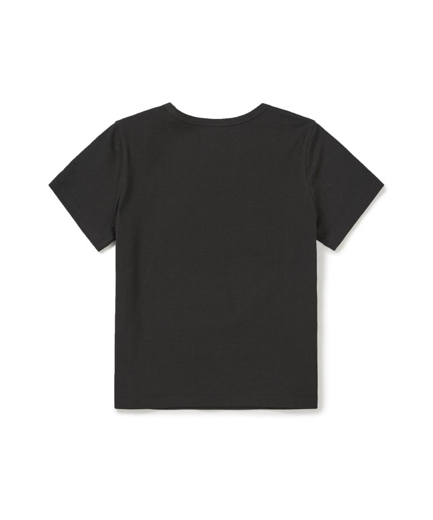 SNOWPEAK APPAREL Ribbed Women'S Short Sleeve T-Shirt (S26Mwfts39) Charcoal